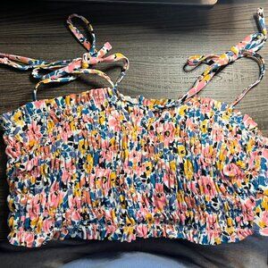 Xhilaration Rouched Bikini top and Bottom Set